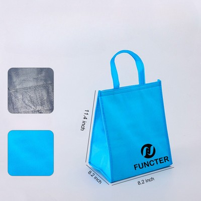 Aluminum Foil Insulated Cooler Bag Blue 4"