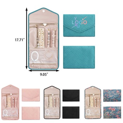 Foldable Travel Jewelry Roll Case