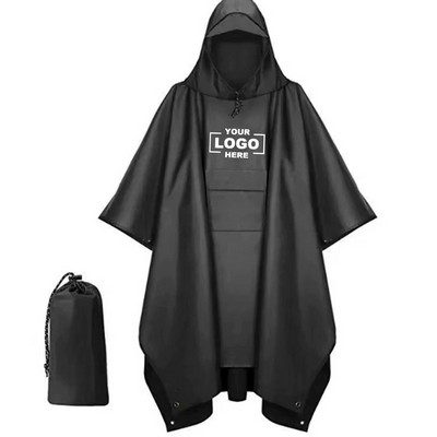 Multipurpose Hooded Rain Poncho