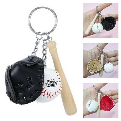 Sport Theme Baseball Keychain