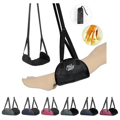 Memory Foam Travel Foot Hammock with Adjustable Strap