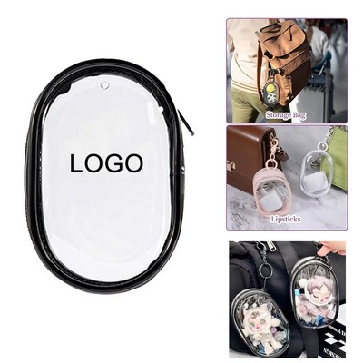 PVC Mini Waterproof Clear Figure Zipper Pouch for Dolls