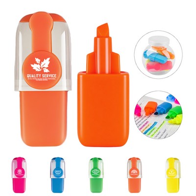 5 Colors Highlighter Sets With Clear Bottle Packaging