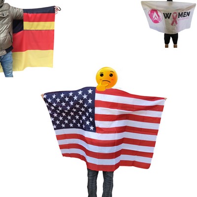 Custom Polyester Flag Wearable Flag Cape