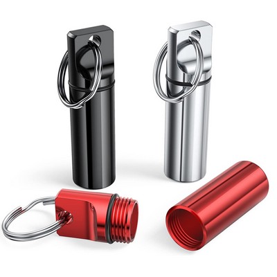 Aluminium Alloy Mini Pill Organizer Keychain