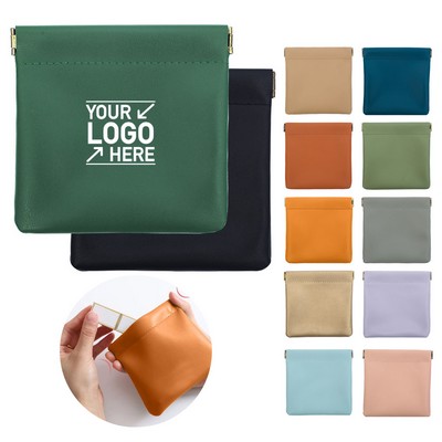 Compact PU Leather Jewelry Pouch & Coin Purse – Travel Change Holder for Women & Men