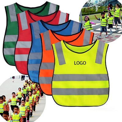 Multi color High Visibility Kids Reflective Safety Vest Ideal for Cycling and Outdoor Activities
