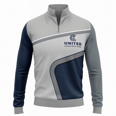 Unisex & Kids Cotton 1/4 Zip Sweatshirt Digital Printed