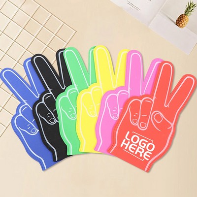 Oversized Foam Two Finger Hand With Custom Logo