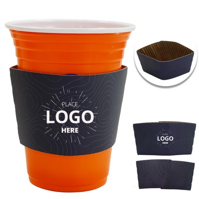 Disposable Corrugated Paper Cup Sleeve For Hot Drinks