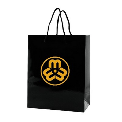 Matt/Gloss 190GSM White Cardboard Reusable Shopping Bag(10x5x13'')