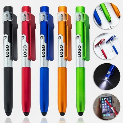 4-in-1 Multifunctional Stylus LED Flashlight Pen