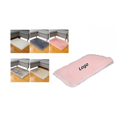 Plush Faux Wool Area Rug for Living Room Sofa and Window Seat