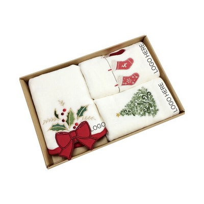 Cotton Embroidered Towel Set