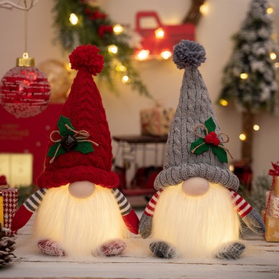 Christmas Light Up Gnome Rudolph Figurine