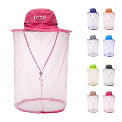 Outdoor Anti-Mosquito And Sun Protection Hat With Netting