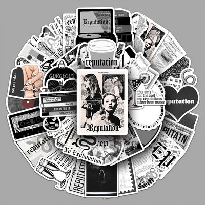 Vintage Black & White Fashion Style Stickers