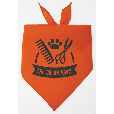 Personalized Large Orange Triangle Pet Bandana