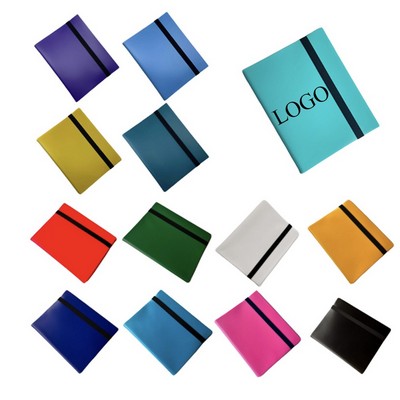 Protective PP 9 Grid Strap Card Album With Collectible Design