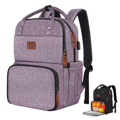 Oxford Laptop Backpack w/ 12 Can Cooler Compartment