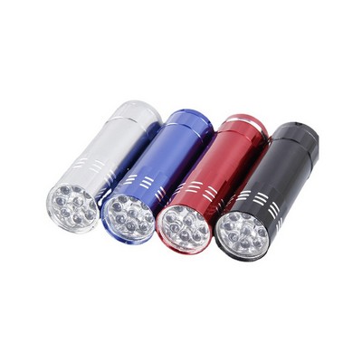 Aluminum 9 LED Flashlight