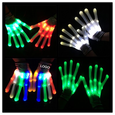 Glitter Color Changing Glowing Gloves