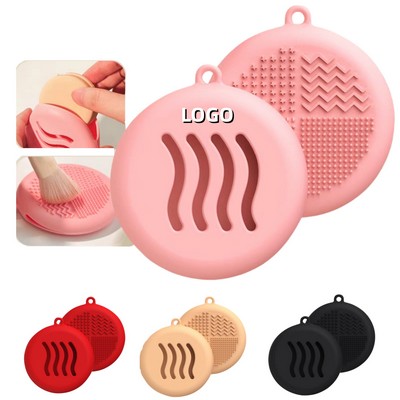 2-In-1 Powder Puff Storage Case & Brush Cleaning Pad