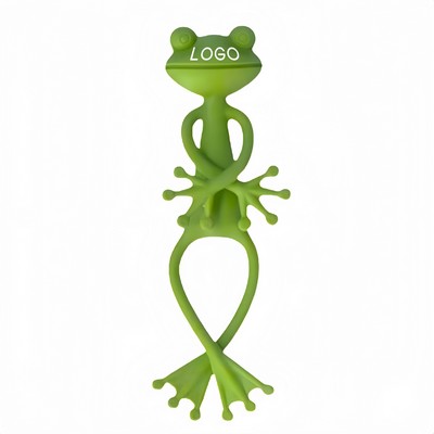 Green Frog Shaped Plant Stand for Indoor Greenery Display