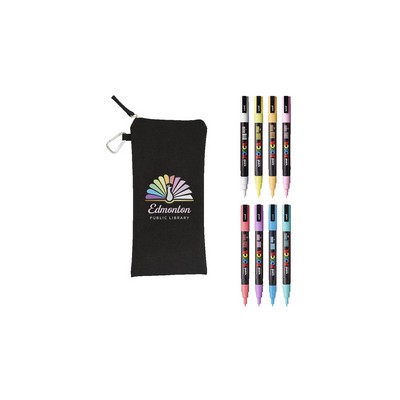 POSCA 8 Piece Soft Marker Set with Bag - Fine