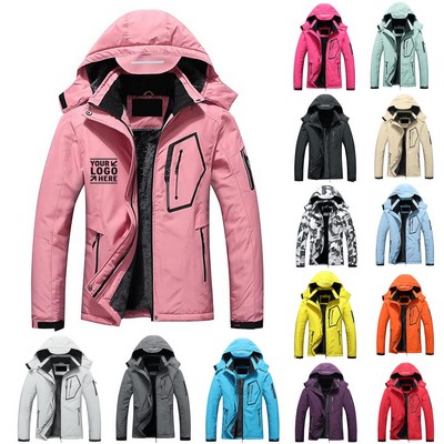 Women's Warm Winter Ski Jacket Snow Coat Waterproof Hooded Raincoat