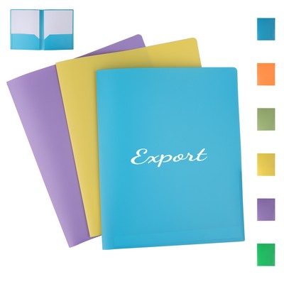 11.4"x9.3" Plastic Double Pocket Folder
