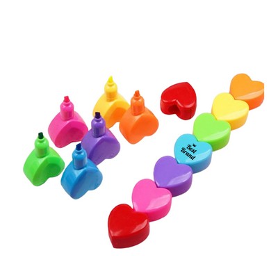 Cartoon Cute Heart-Shaped Highlighters