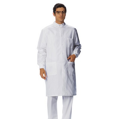 Fashion Seal - Reusable Protective Apparel - Unisex Snap Closure Pinstripe Protective Coat