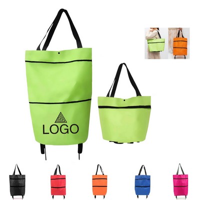Folding Shopping Bag Cart with Wheels