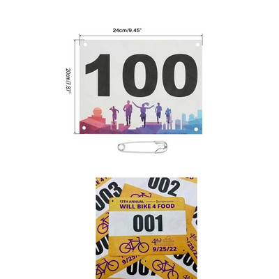 Competitor Number with 4 Pins