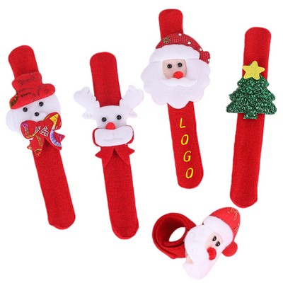 Christmas Slap Wrap Bracelet With Cartoon Design
