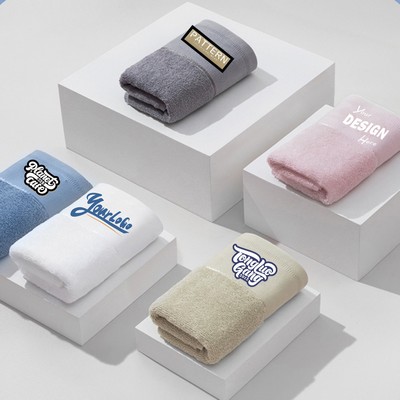 Luxurious Plush White Face Towel, 12.6" x 25.6"