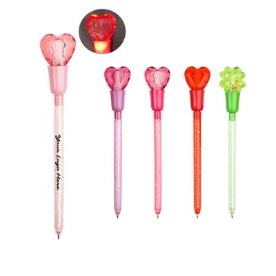 LED Light-Up Heart & Flower Pen
