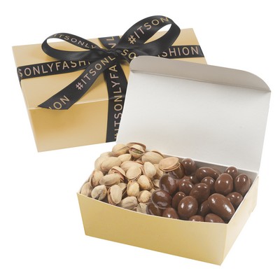 2 Way Treasure Chest - Chocolate Covered Almonds & Pistachio Nuts
