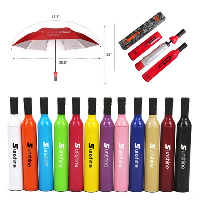Wine Bottle Folding Umbrella