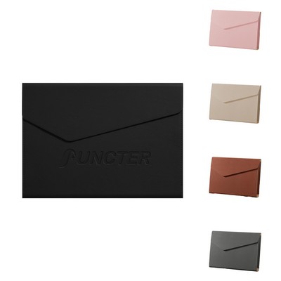 A4 PU Leather Document Organizer Bag For Office & Business