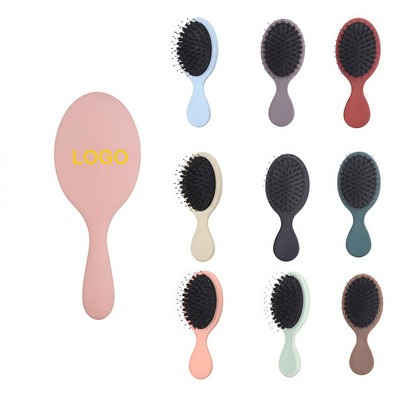 Mini Padded Pig Bristle Scalp Massage Comb for Portable Hair Care