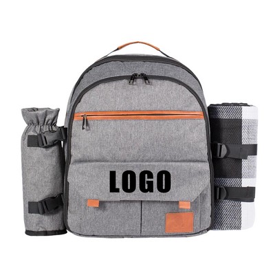 Insulated Picnic Backpack Set With Blanket