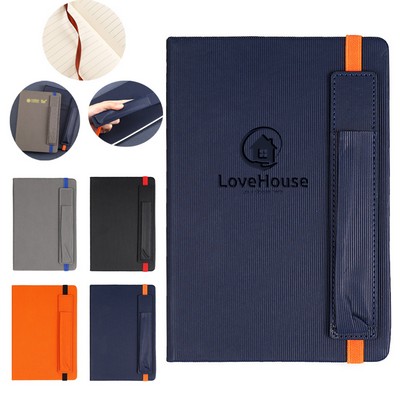 Leather Hardcover Planners A5 Notebook With Pen Holder