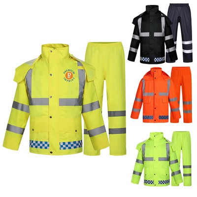 High-Visibility Windproof & Rainproof Safety Clothing