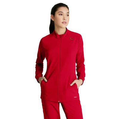 Grey's Anatomy Evolve Stretch - Women's Three-Pocket Virtue Warm-Up Scrub Jacket