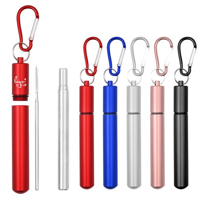 Portable Telescopic Folding Straw Set