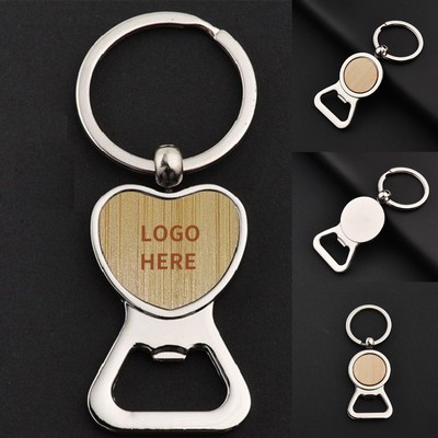 Bamboo Heart Key Bottle Opener