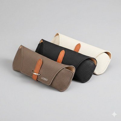 Portable Glasses Pouch Sunglass Storage Case Genuine Leather Texture Sun protection Eyewear Box