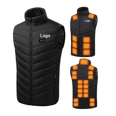 Unisex Winter Warm Plus Size Quilted Puffer Heated Vest for Women Men
